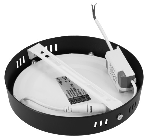 Prisadený LED panel 12W, neblikajúci CCD, okrúhly, silný, neutrálny