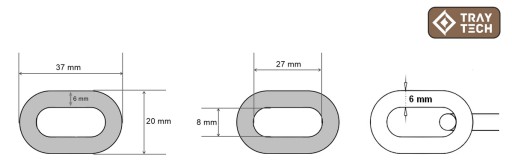 Retiazka plastová SILVER 6mm -TRAYTECH- 1m