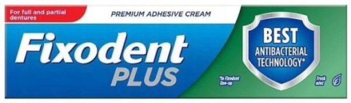 Fixodent PLUS Krémové fixačné lepidlo na zubné protézy BEST ANTIBAKTERIAL 40g 3512