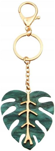 Kľúčenka Leaf Monstera zlatá