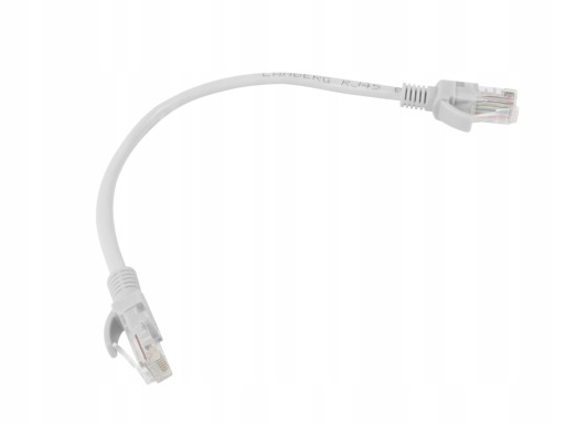Patchcord kábel Lanberg UTP kat.6 0,25 m sivý