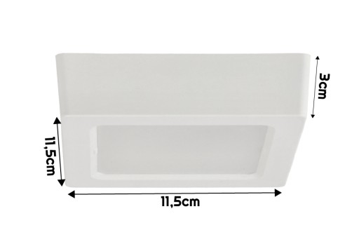 LED stropné svietidlo prisadené na povrch 6W 660lm farba neutrálna biela štvorcová