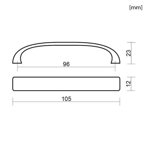 ÚCHYTKA NÁBYTKU KUCHYŇSKÁ SKRIŇKA ÚCHYTKA ZÁSUVKA ÚCHYTKA CHROM. 96MM