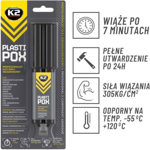 K2 PLASTIPOX Zváranie plastov lepidlom