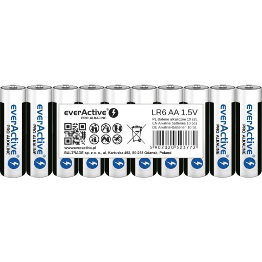 EverActive Alkaline Pro R6 LR6 AA batéria 10 ks.