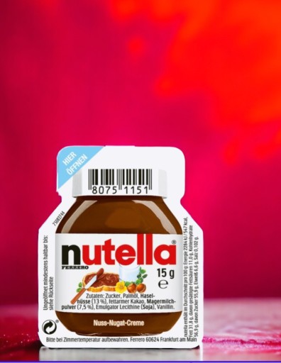 Čokoládová nátierka Nutella Ferrero na chlebíčky 15g na chlebíček