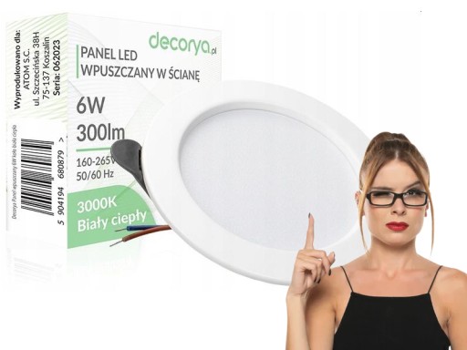 Halogénový LED SLIM 6W okrúhly splachovací panel pre zavesený strop