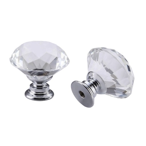 KRIŠTÁĽOVÁ NÁBYTKOVÁ KĽÚČKA rukoväť 30mm CRYSTAL Glamour rukoväť