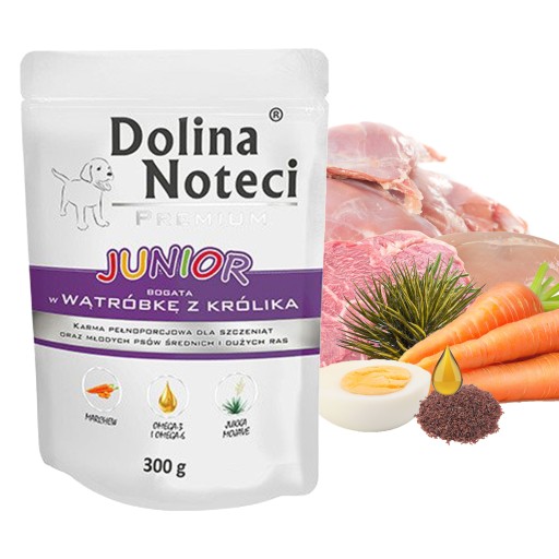 DOLINA NOTECI JUNIOR Mokré krmivo Králičia pečeň 300g