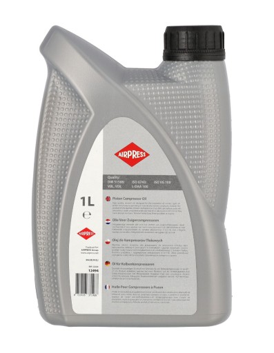 Minerálny olej pre kompresory piestových kompresorov 1 liter 12494 AIRPRESS