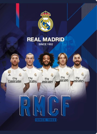 REAL MADRID Zápisník A5, 32 listov, tri farebné linky