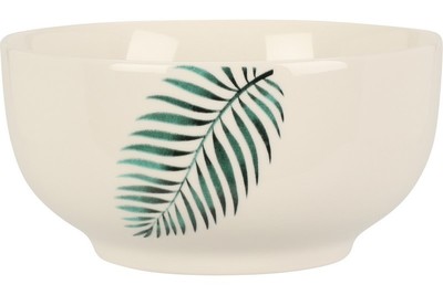 Porcelánová šalátová misa WHITE LEAF, ozdobná na polievku a občerstvenie