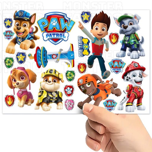 UMÝVAJÚCE DOČASNÉ TETOVANIE PRE DETI Tlapková patrola ORIGINÁLNE DIZAJNY
