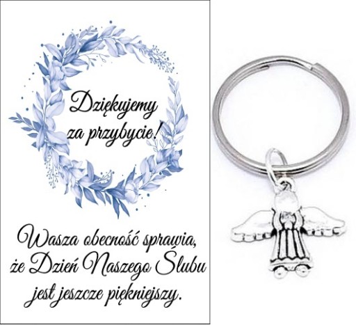 ĎAKUJEME HOSTOM DARČEK SVADOBNÝ ANJEL KĽÚČOVKA SPOMIENKY