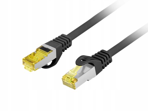 PATCHCORD CAT.6A S/FTP CU kábel 0,5m ČIERNA RJ45