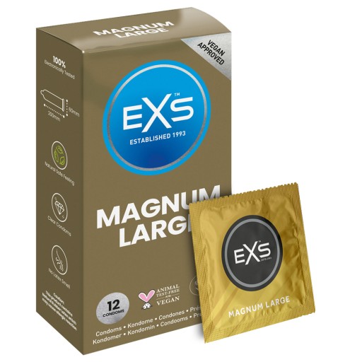 Kondómy veľký penis veľkosť XL zväčšený EXS Magnum XL 12 ks.
