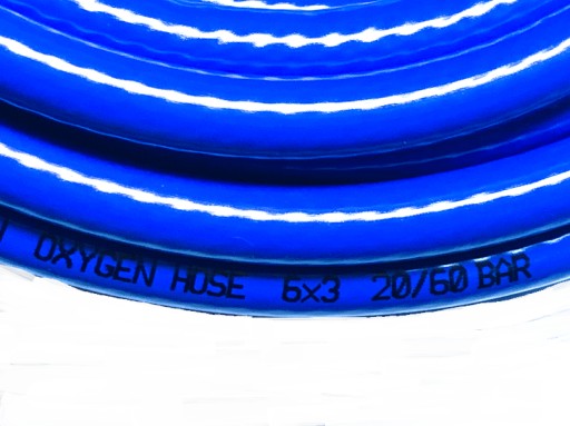 Špecializovaná vystužená PVC leštiaca FLEXIBLE hadica 6X3 mm na KYSLÍK