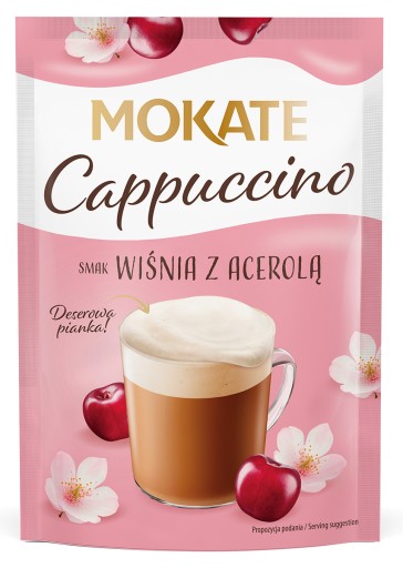 Sladká káva Cappuccino Cherry Acerola Dezertová pena bez espresso kávovaru 40g