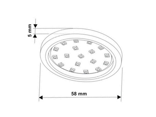 SVIETIDLÁ ORBIT LED LAMPA 1,5W POD PALUBU. HLINÍK BC