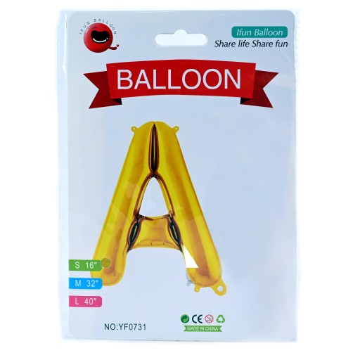 BALÓNOVÉ PÍSMENO 40CM AKÉKOĽVEK PÍSMENA SADA 10 ks