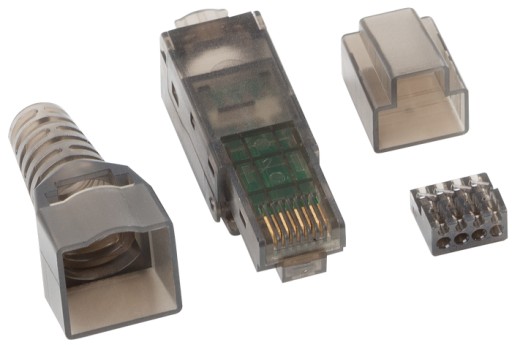 Beznástrojová RJ45 PLUG CAT.6A UTP 8p8c krútená dvojlinka