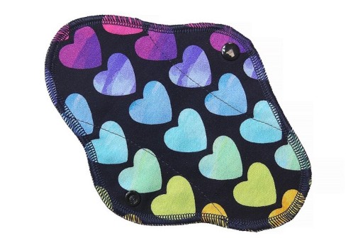 Opätovne použiteľná hygienická vložka, Colorful Hearts, bavlna, Wild Nature