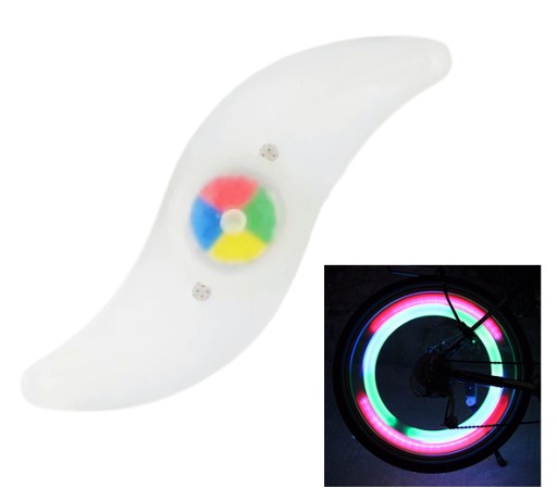 LED BICYKELOVÉ SVETLO NA SPRIEVODCI KOLESA FAREBNÉ OSVETLENIE SVETELNÉ PREKRÝVKY