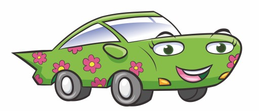 Detská samolepka na stenu auto 20x8cm