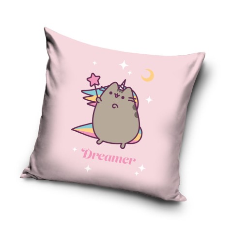 3D obliečka na vankúš pre deti 40x40 PUSHEEN Unicorn Kitten Pink