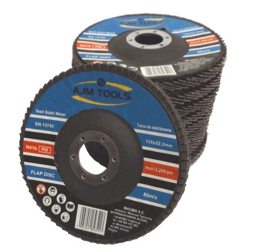 1 kus. Lamelový brúsny kotúč 125 x 22 zrnitosti P60 AJM TOOLS