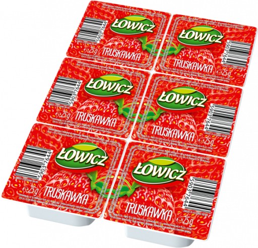 Łowicz Ovocný výrobok JAHODOVÝ džem mini 6 x 25g