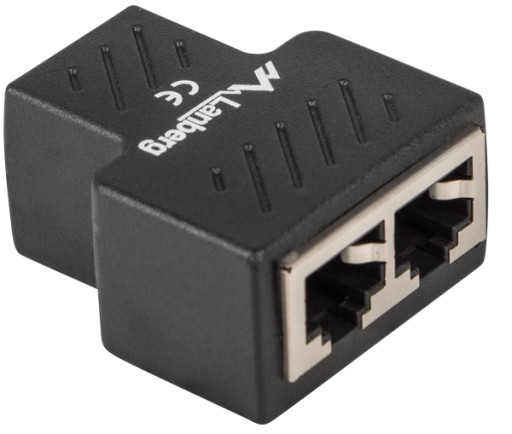 Adaptér Konektor Rozdeľovacia zástrčka 1x - 2x RJ45 FTP