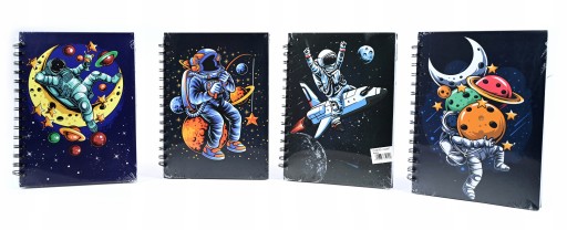 CIRCLE NOTEBOOK SPACE NOTEBOOK DENNÍK PLANÉTY KOSMONAUTRA A5 RÔZNE FARBY