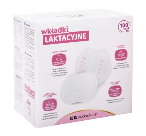 BOCIOLAND ABSORBNÉ LAKTAČNÉ VLOŽKY 100 ks