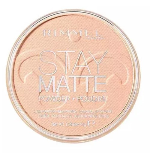 RIMMEL STAY MATTE PINK BLOSSOM 002 púder na tvár, 14 g