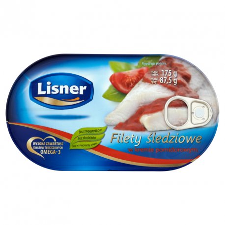 Filety zo sleďa Lisner v paradajkovom kréme 175 g