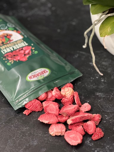 Lyofilizované jahody, sušené plátky jahôd, bez cukru, 40 g Targroch