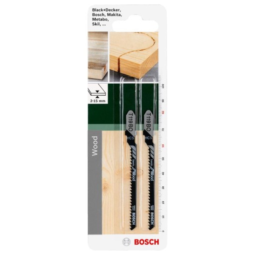 Pílový kotúč do priamočiarej píly Bosch Wood T 119 BO, 2 ks
