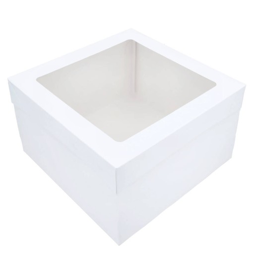 Cake Box Kartónové okienko Priehľadné balenie torty