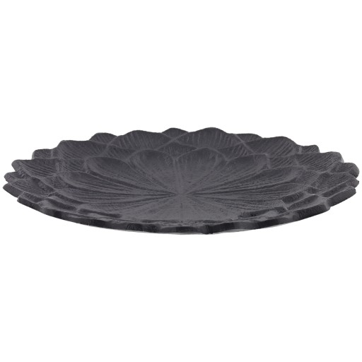 KRÁSNY okrúhly KOVOVÝ TANIER S GLAMOUR ZLATÝM VZOROM 15x15cm