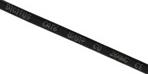Cat.6 UTP patch kábel RJ45-RJ45 1:1 Cu AWG26 čierny 2m