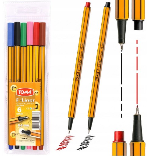 TOMA F-liner liner, 6 farieb - 4mm linka