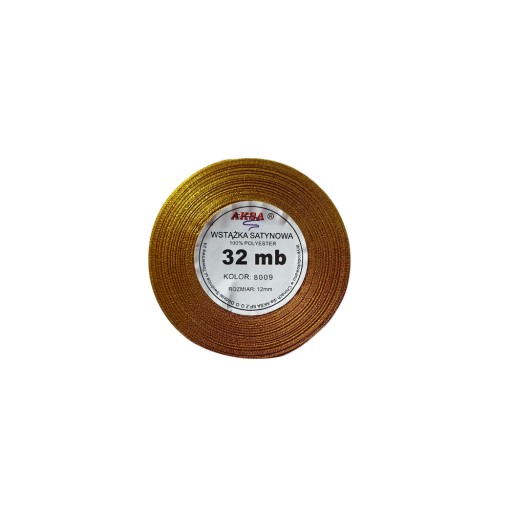 Saténová stuha 12mm, farba ZLATÁ 8009