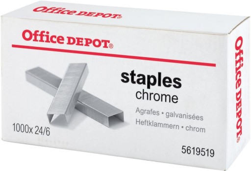 Pozinkované sponky Office Depot 24/6 1000ks x10