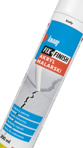 Biely akrylový tmel na podhľady KNAUF Fix&Finish 300 ml