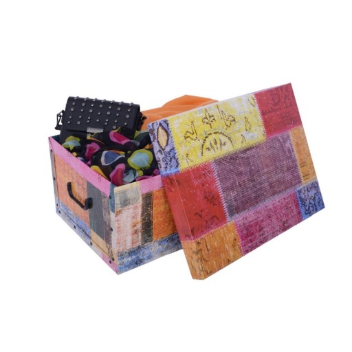 Kartónová krabica MAXI PATCHWORK VINTAGE