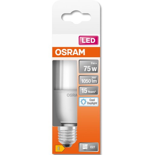 E27 LED žiarovka 10W = 75W 1050lm 6500K 200° OSRAM