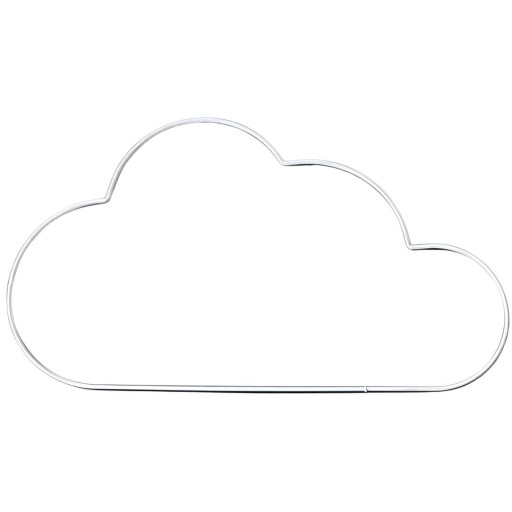 Dekorácia CLOUD METAL RIM, biela, 20 cm