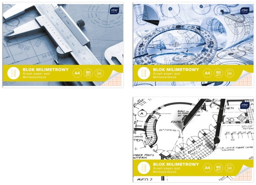 A4 milimetrový papier 20 listov Interprint BLMIa4