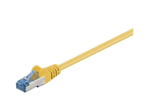 RJ45 sieťový kábel cat.6A S/FTP Žltý 1m
